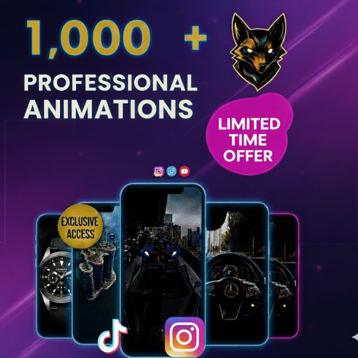 1,000+ Professional Animations